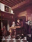 Cornelis de Man The Gold Weigher painting